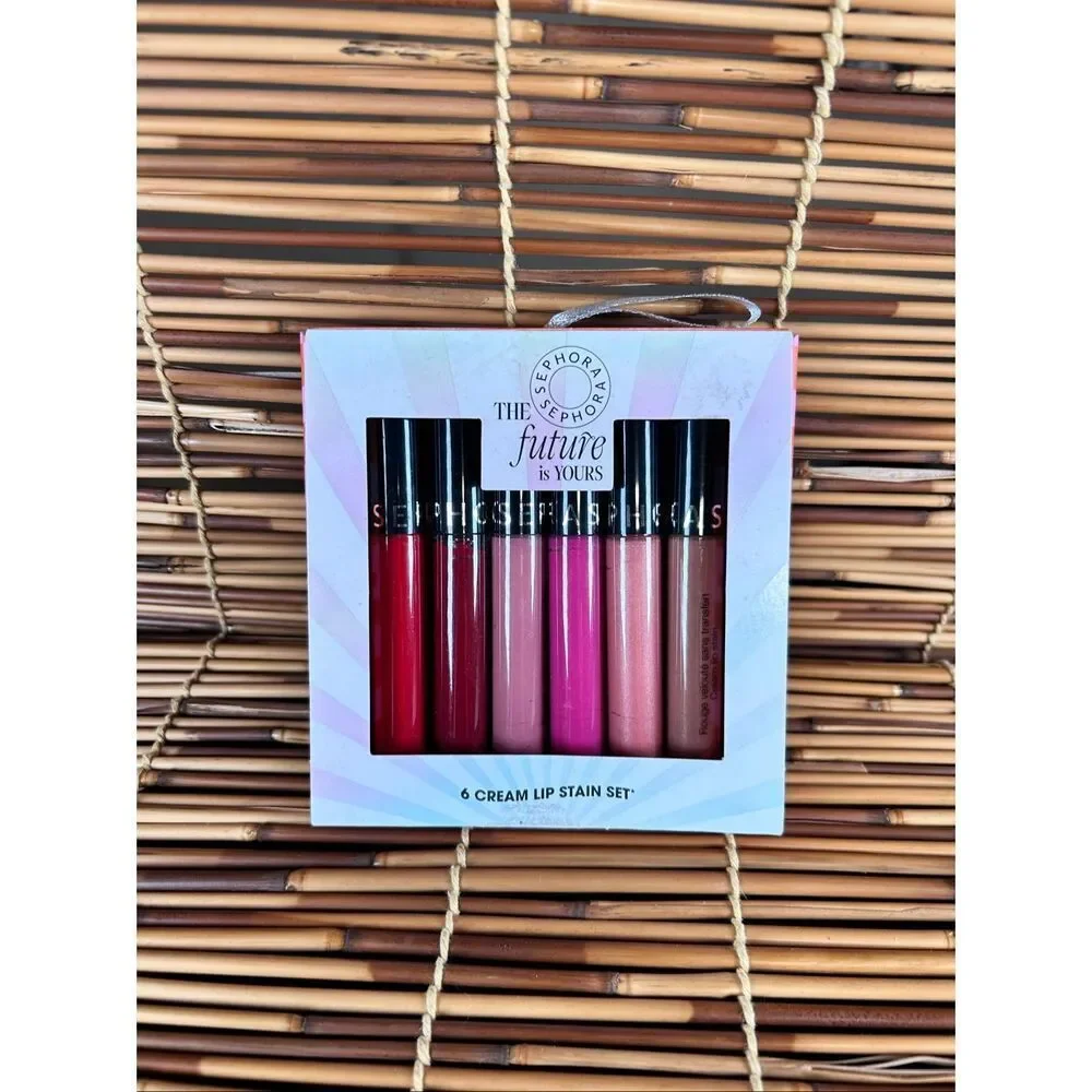 6 Sephora full sz Cream Lip Stains 02 Classic Beige 94 Cherry Moon 13, 01, 90, 5